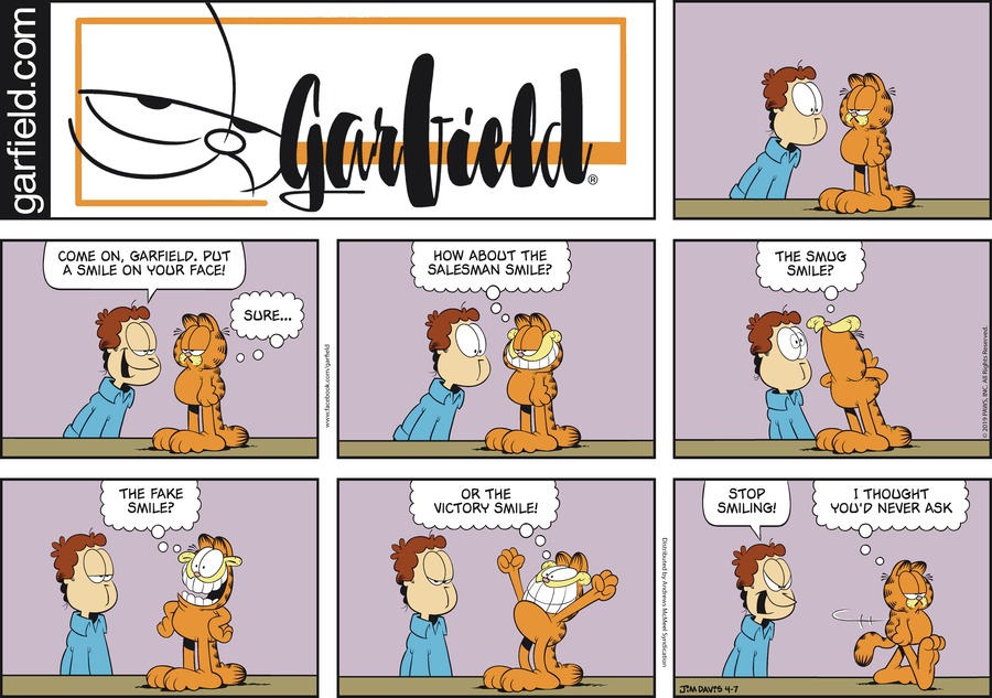 Garfield, April 7, 2019