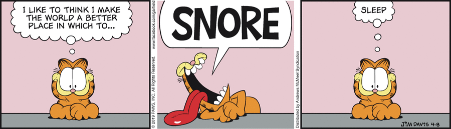 Garfield, April 8, 2019