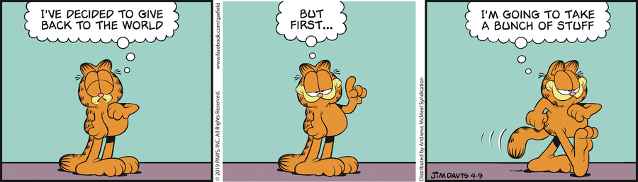 Garfield, April 9, 2019