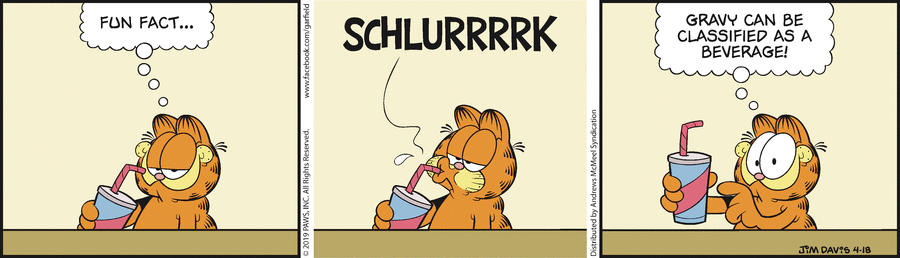 Garfield comic strip for Thursday, April 18, 2019