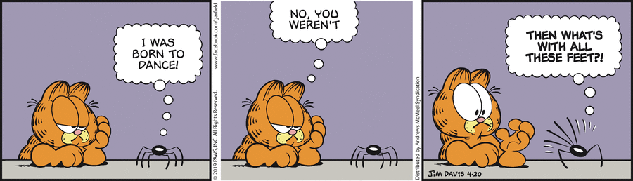 Garfield comic strip for Saturday, April 20, 2019