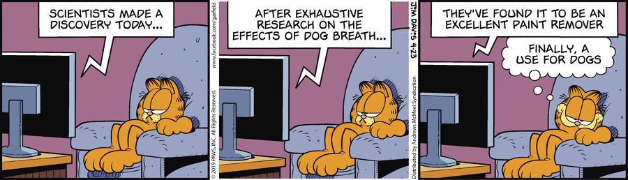 Garfield, April 23, 2019