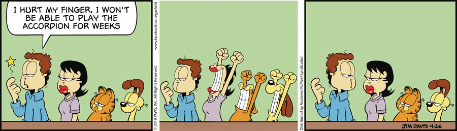 Garfield, April 26, 2019