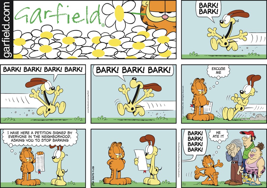 Garfield comic strip for Sunday, April 28, 2019