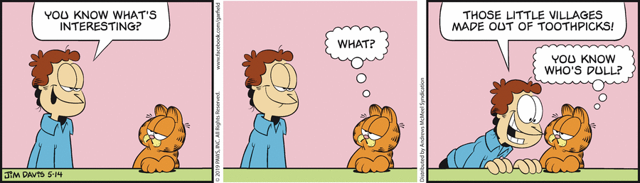 Garfield comic strip for Tuesday, May 14, 2019