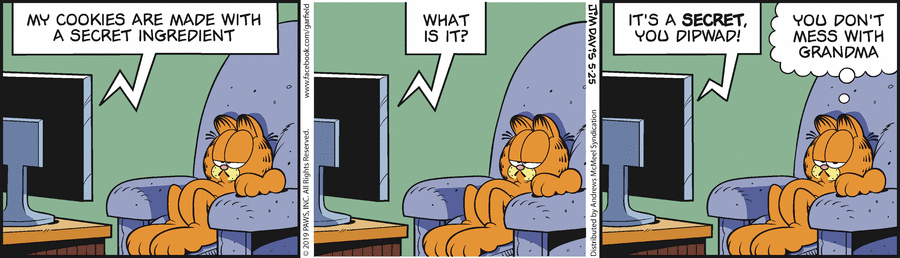 Garfield comic strip for Saturday, May 25, 2019