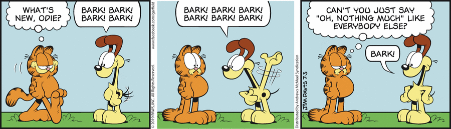 Garfield, July 3, 2019