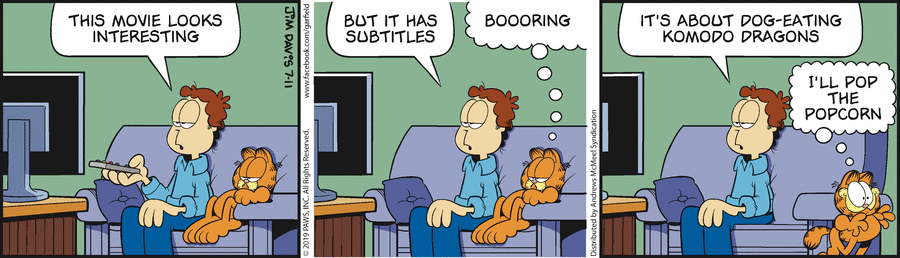 Garfield, July 11, 2019