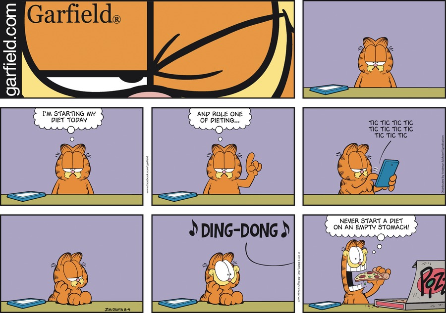Garfield, August 4, 2019