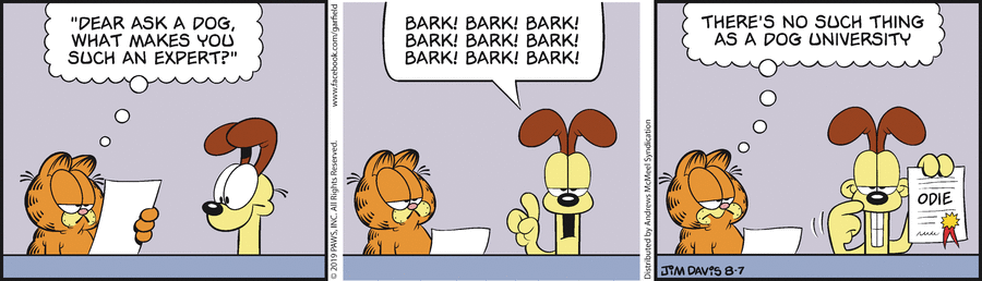 Garfield, August 7, 2019