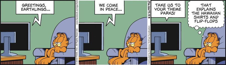 Garfield, August 8, 2019