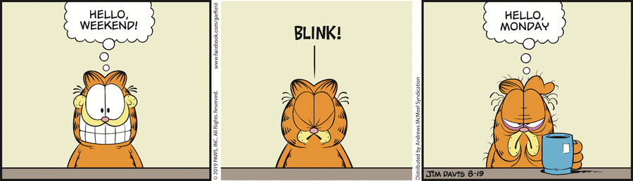 Garfield, August 19, 2019