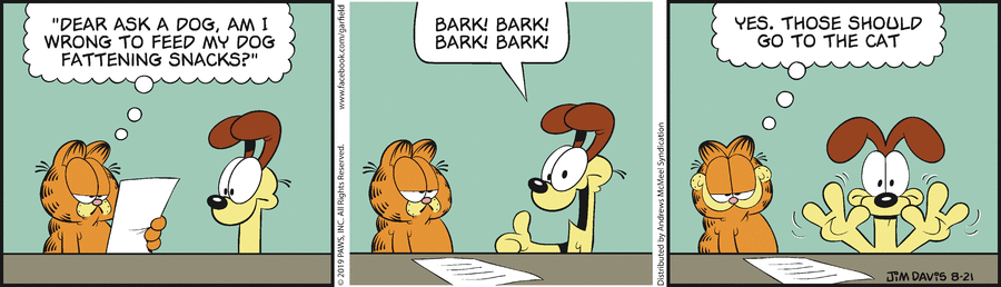 Garfield, August 21, 2019
