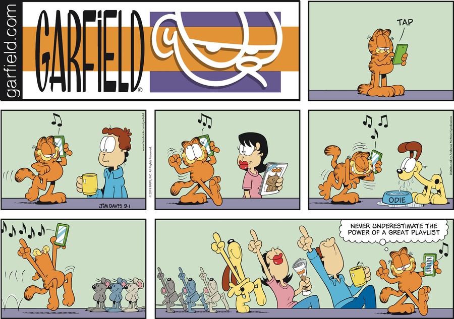 Garfield, September 1, 2019