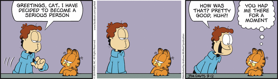 Garfield, September 12, 2019