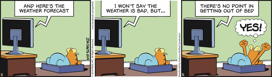 Garfield comic strip for Monday, October 14, 2019