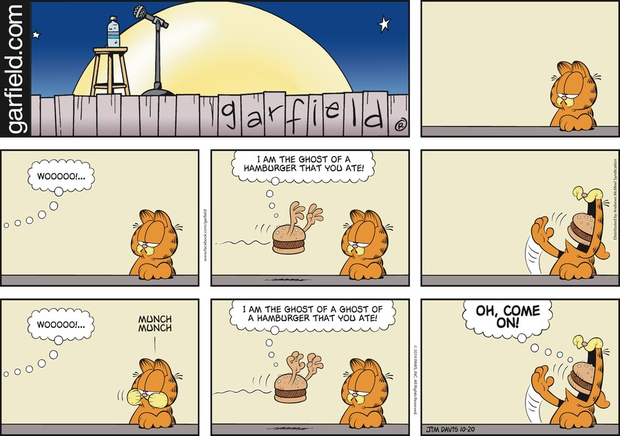 Garfield comic strip for Sunday, October 20, 2019