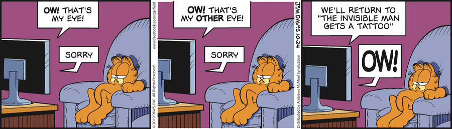 Garfield comic strip for Thursday, October 24, 2019