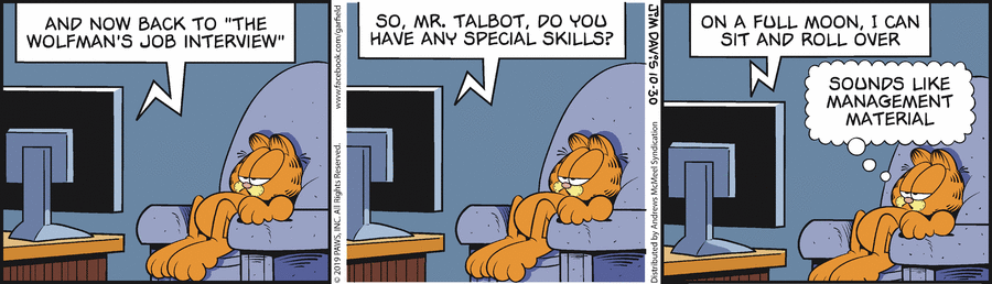 Garfield, October 30, 2019