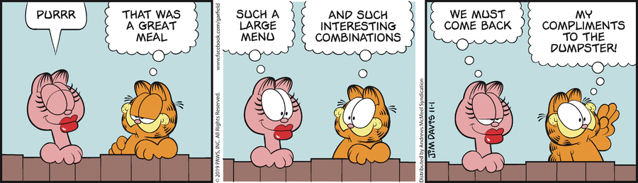 Garfield, November 1, 2019