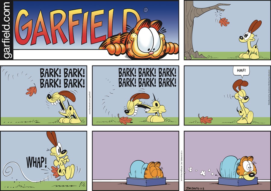 Garfield comic strip for Sunday, November 3, 2019