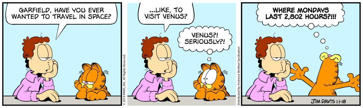Garfield, November 18, 2019