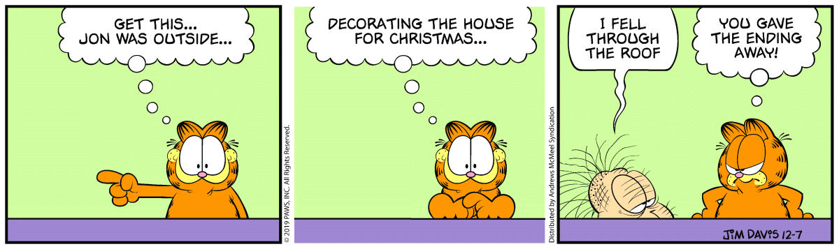 Garfield, December 7, 2019
