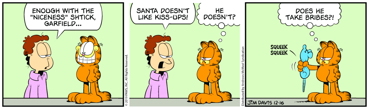 Garfield, December 16, 2019