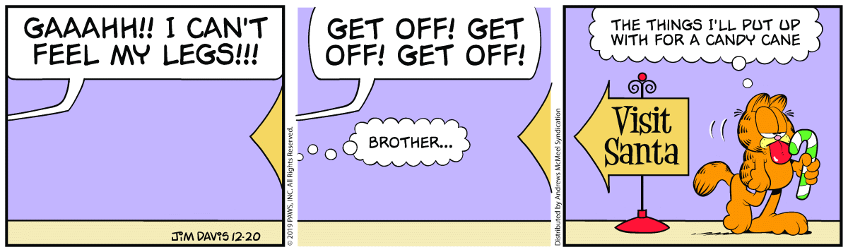 Garfield comic strip for Friday, December 20, 2019