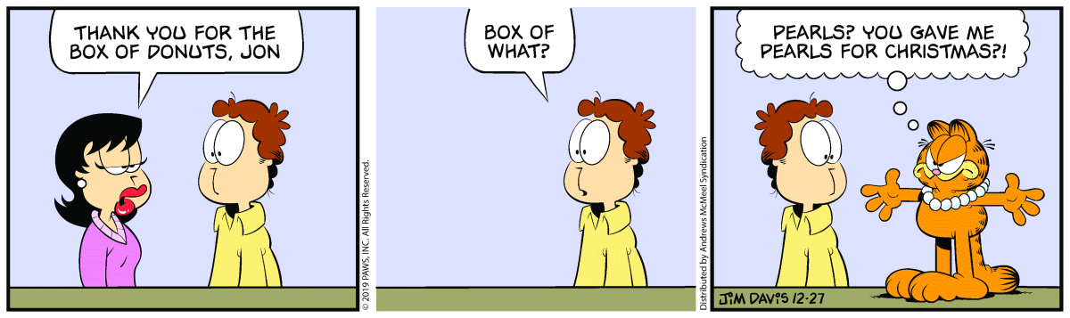 Garfield comic strip for Friday, December 27, 2019