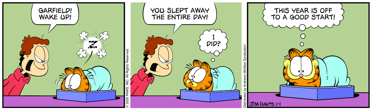 Garfield, January 1, 2020