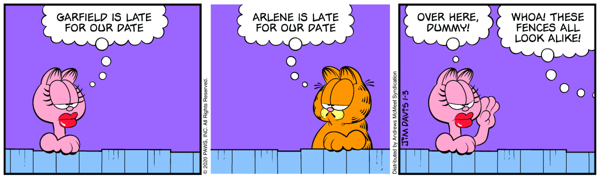 Garfield, January 3, 2020