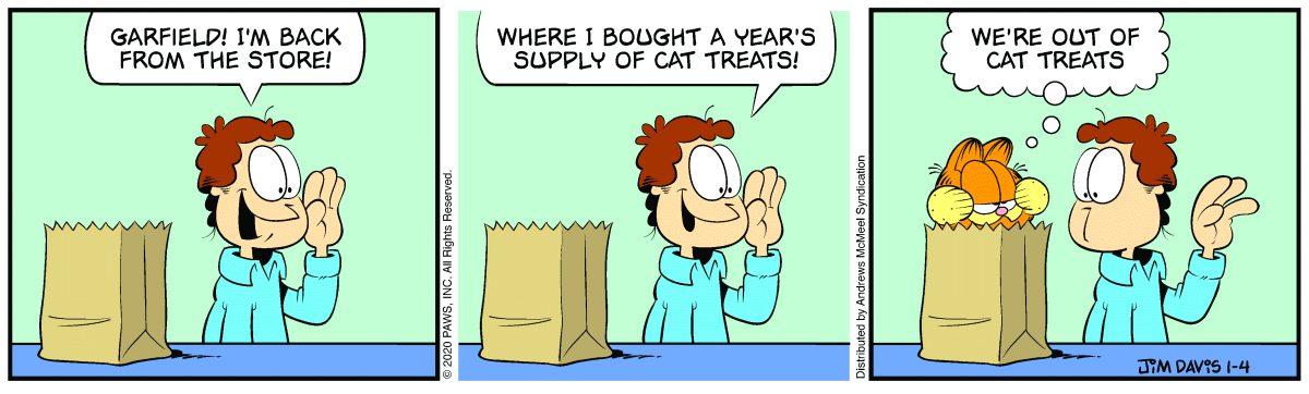 Garfield, January 4, 2020