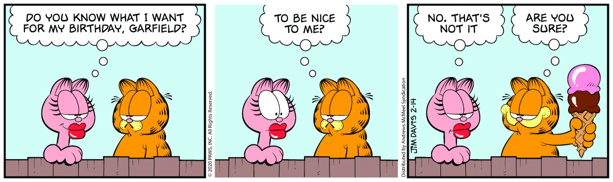 Garfield, February 14, 2020