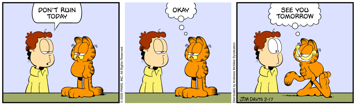 Garfield, February 17, 2020