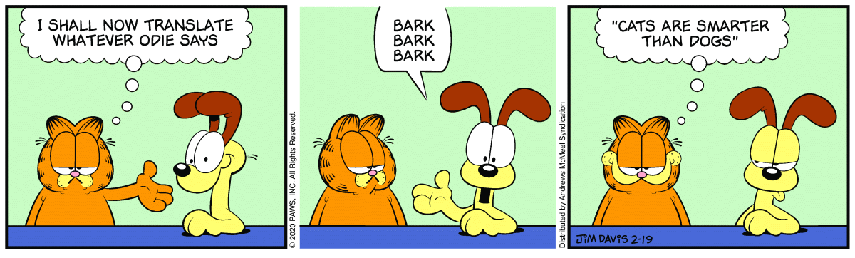 Garfield, February 19, 2020