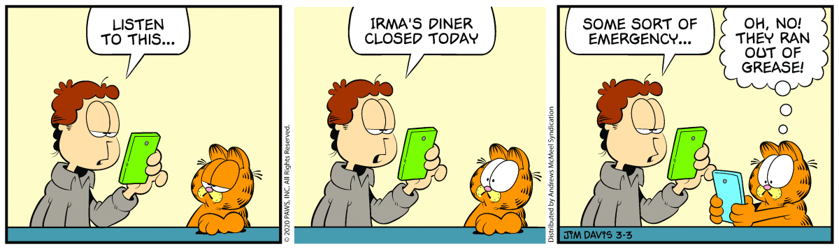 Garfield, March 3, 2020