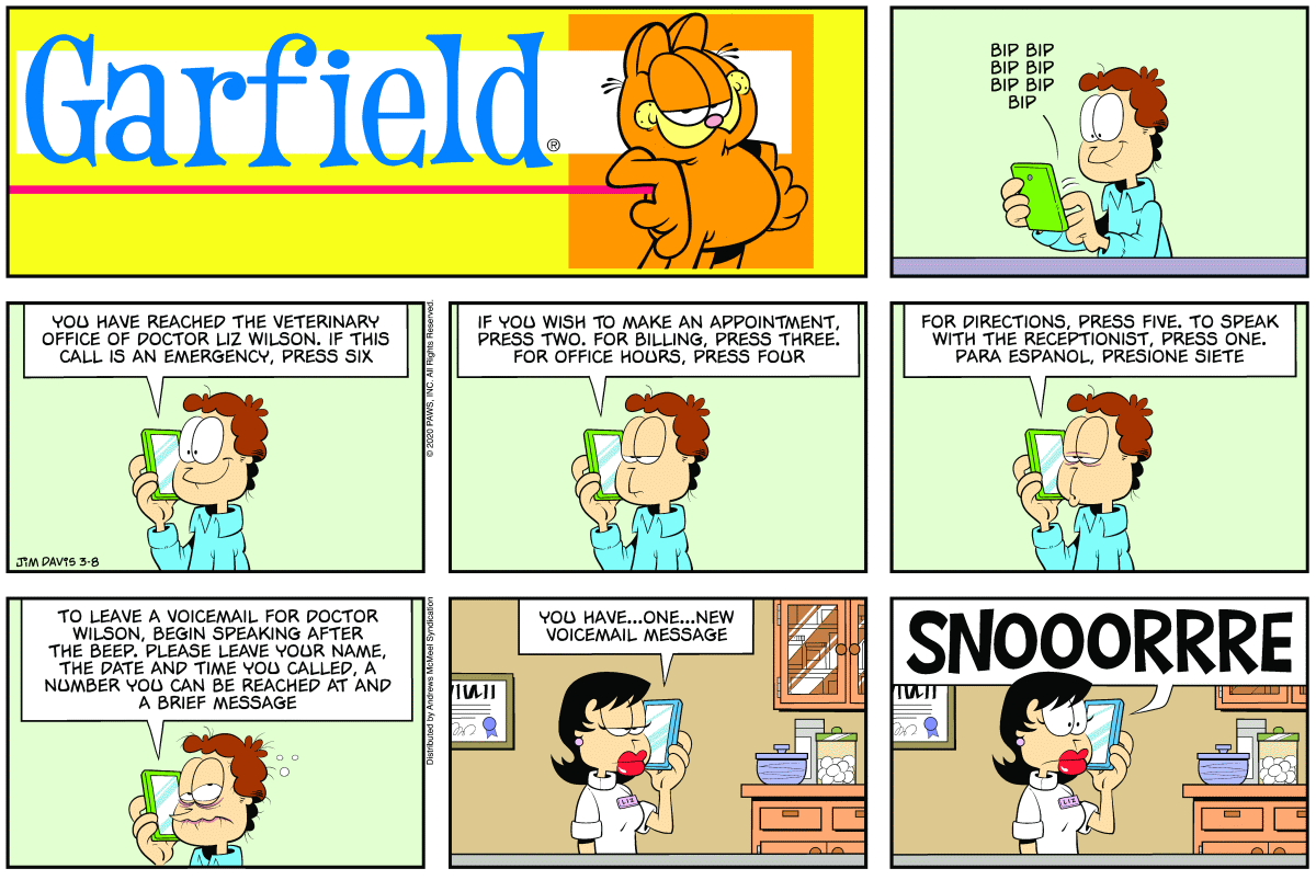 Garfield, March 8, 2020
