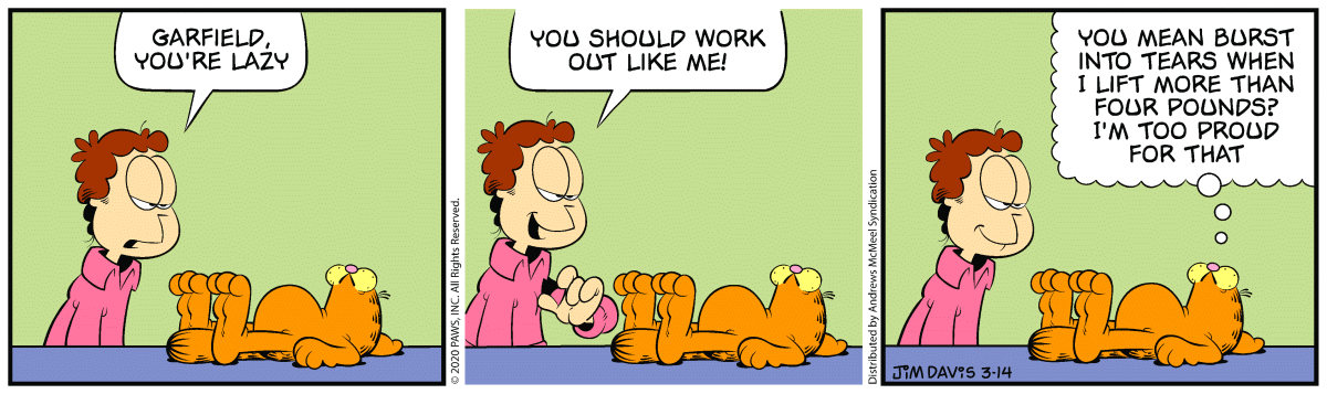 Garfield, March 14, 2020