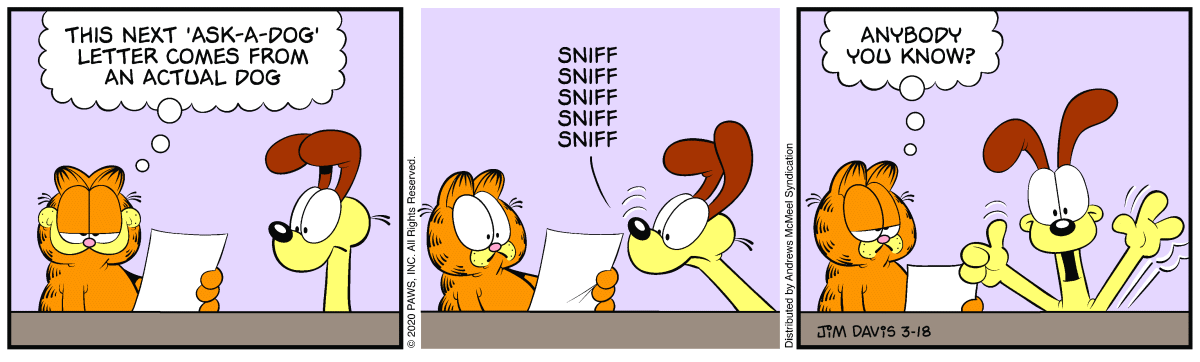 Garfield, March 18, 2020