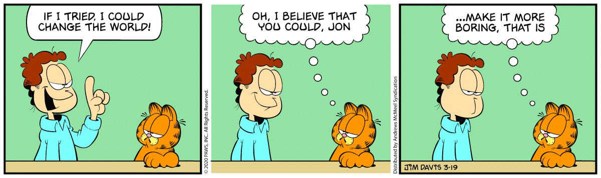 Garfield, March 19, 2020