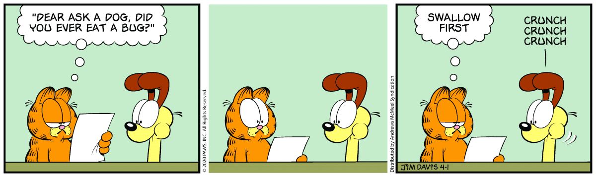 Garfield, April 1, 2020