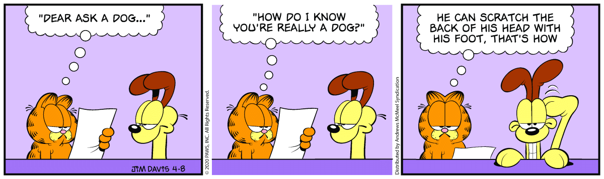 Garfield, April 8, 2020