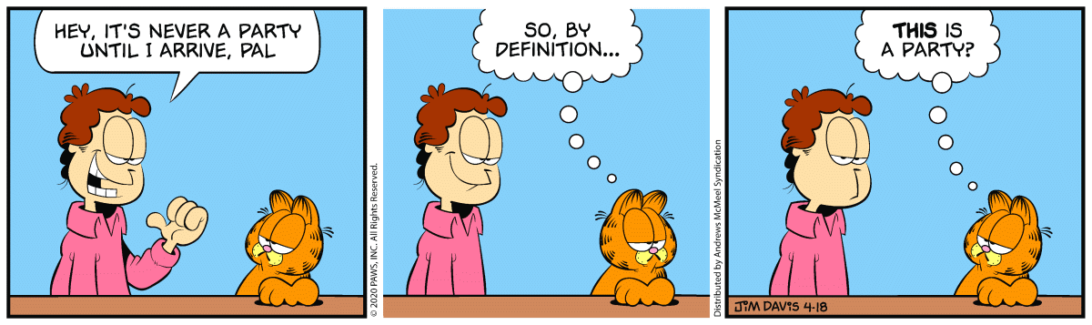 Garfield, April 18, 2020