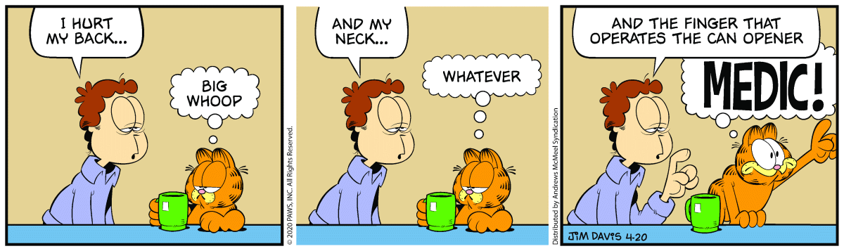 Garfield, April 20, 2020