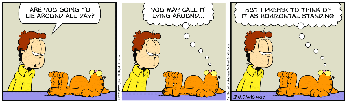Garfield, April 27, 2020