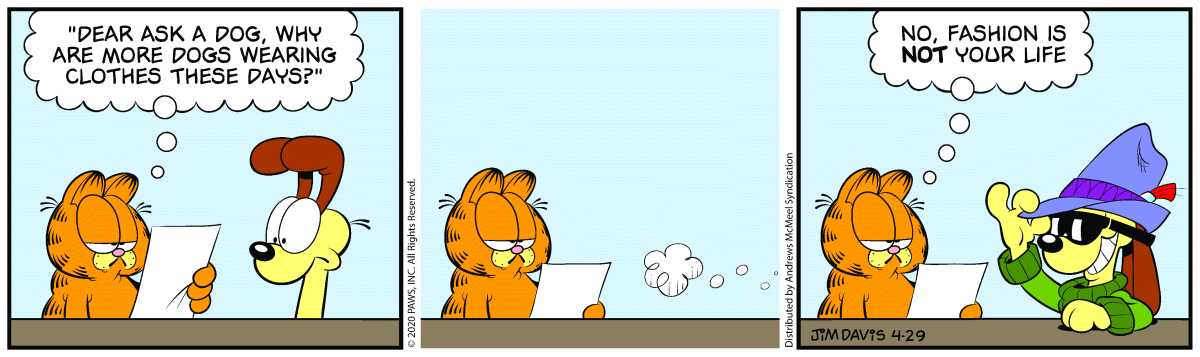 Garfield, April 29, 2020
