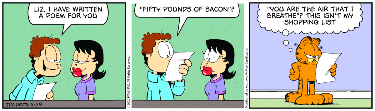 Garfield, May 29, 2020