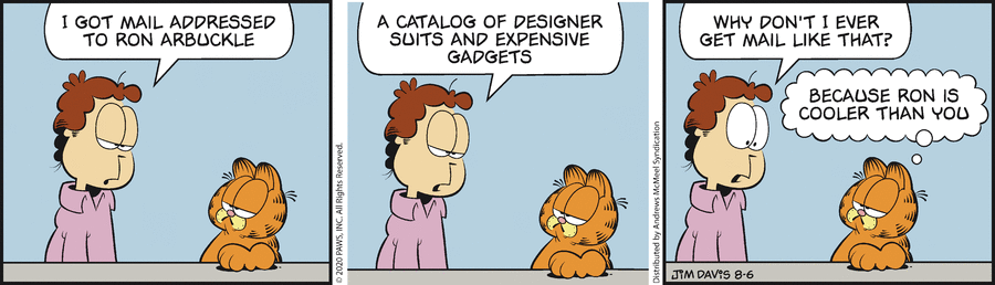 Garfield, August 6, 2020