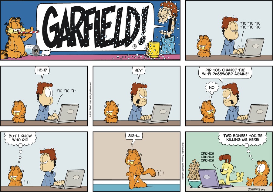 Garfield, September 6, 2020